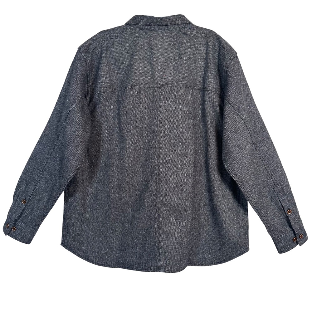 Columbia Sage Butte Long Sleeve Shirt Jacket Shacket Mens XXL Blue Confetti Wool - Picture 9 of 12